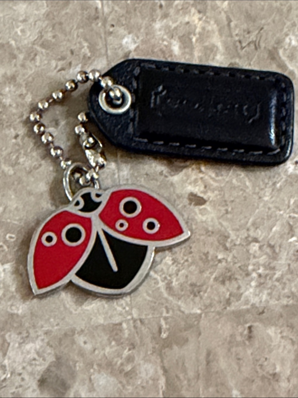 CoachY2K rare  Red and Black Ladybug Key Charm Collector piece Poppy and Garden